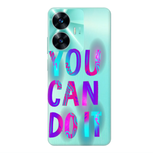 Realme C55 You Can Doit Transparent Silicone TPU Θήκη