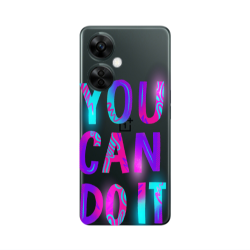 Oneplus Nord CE 3 Lite 5G You Can Doit Transparent Silicone TPU Θήκη