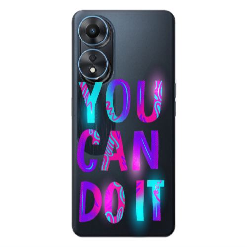 Oppo A 98 You Can Doit Transparent Silicone TPU Θήκη
