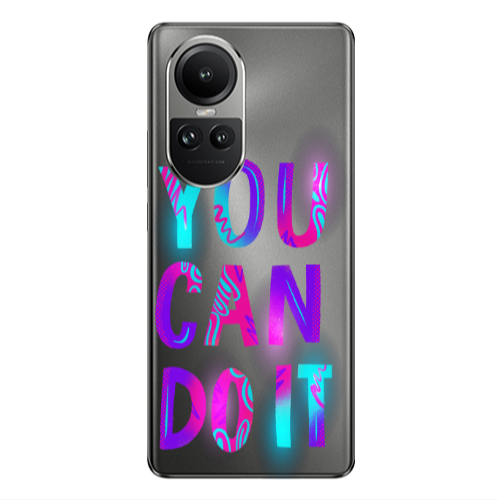 Oppo Reno10 5G You Can Doit Transparent Silicone TPU Θήκη