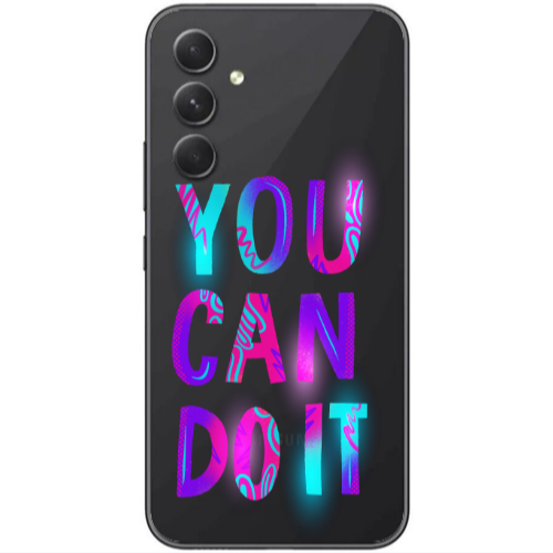 Samsung Galaxy A25 You Can Doit Transparent Silicone TPU Θήκη