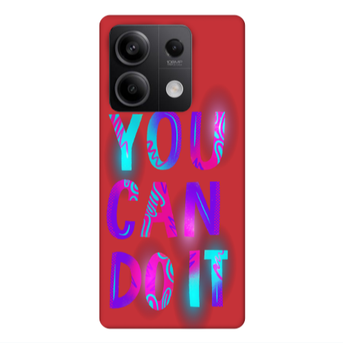 Xiaomi Redmi Note 13 5G You Can Doit Red Colored Silicone TPU Θήκη