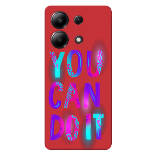 Xiaomi Redmi Note 13 4G You Can Doit Red Colored Silicone TPU Θήκη