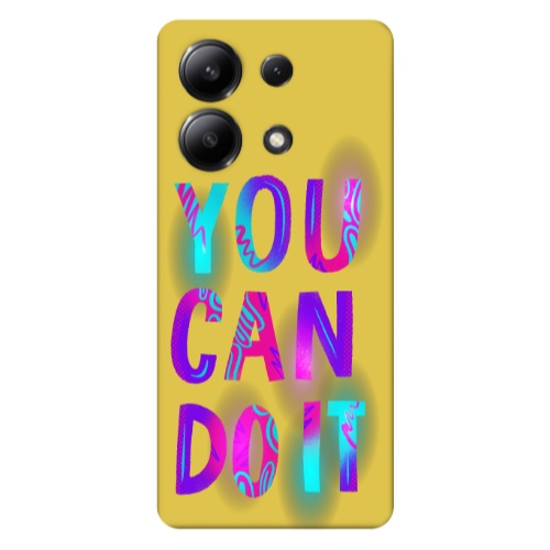 Xiaomi Redmi Note 13 4G You Can Doit Yellow Colored Silicone TPU Θήκη
