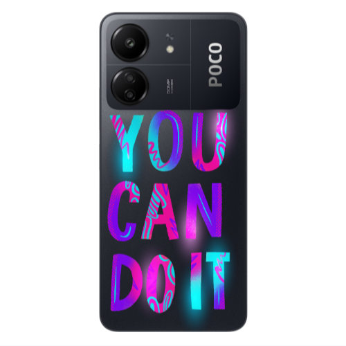 Xiaomi Poco C65 You Can Doit Transparent Silicone TPU Θήκη