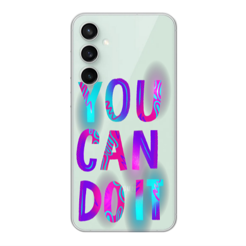 Samsung S24 You Can Doit Transparent Silicone TPU Θήκη