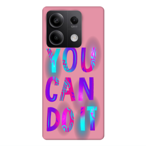 Xiaomi Redmi Note 13Pro 5G You Can Doit Pink Colored Silicone TPU Θήκη