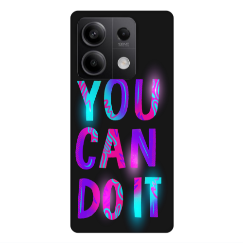Xiaomi Redmi Note 13Pro 5G You Can Doit Black Colored Silicone TPU Θήκη