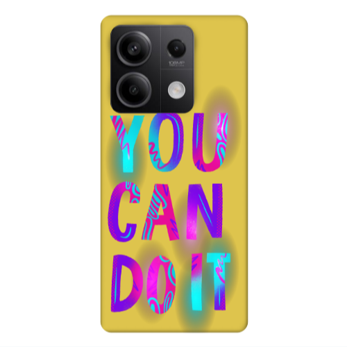 Xiaomi Redmi Note 13Pro 5G You Can Doit Yellow Colored Silicone TPU Θήκη