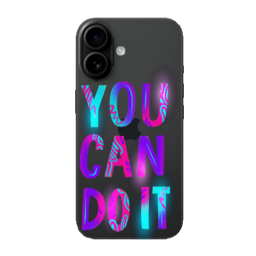 Apple Iphone 16 You Can Doit Transparent Silicone TPU Θήκη