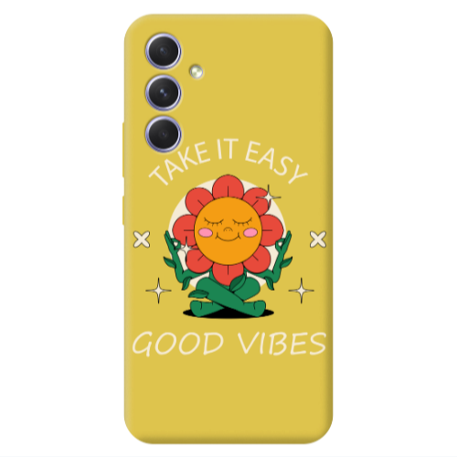 Samsung A36 Take It Easy Yellow Colored Silicone TPU Θήκη
