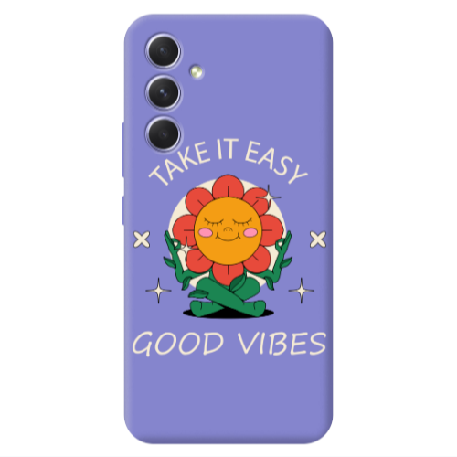 Samsung A56 Take It Easy Purple Colored Silicone TPU Θήκη