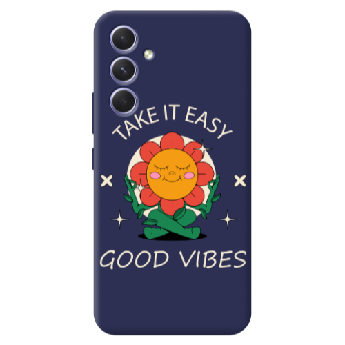 Samsung A56 Take It Easy Dark blue Colored Silicone TPU Θήκη