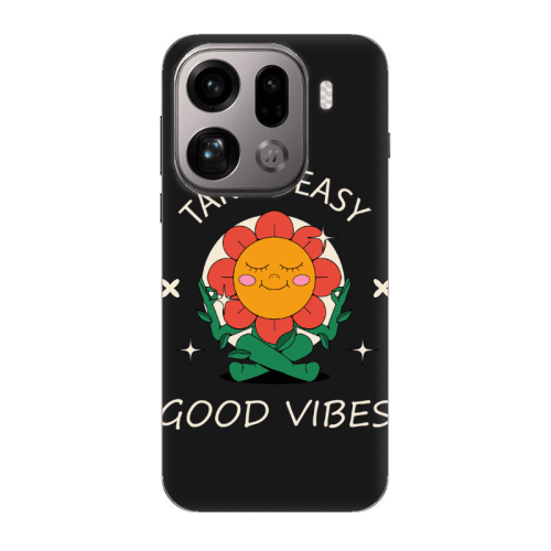 Oppo Find X9 Pro Take It Easy Black Colored Silicone TPU Θήκη