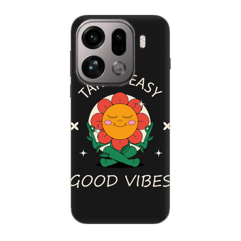 Oppo Find X9 Pro Take It Easy Black Colored Silicone TPU Θήκη