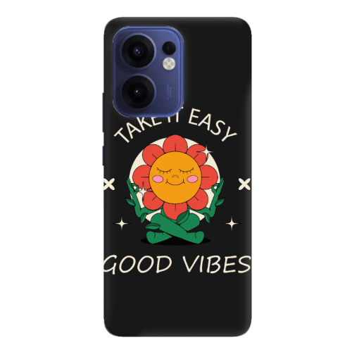 Oppo Reno 13 F Take It Easy Black Colored Silicone TPU Θήκη