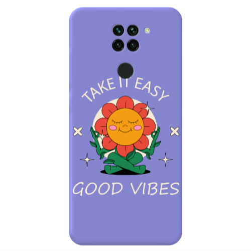 Xiaomi Redmi Note 9 Take It Easy Purple Colored Silicone TPU Θήκη