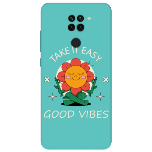 Xiaomi Redmi Note 9 Take It Easy Turquoise Colored Silicone TPU Θήκη