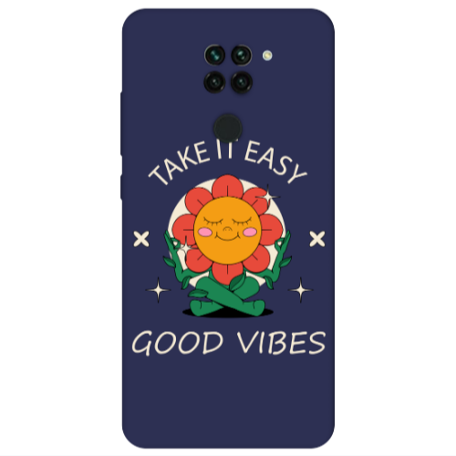 Xiaomi Redmi Note 9 Take It Easy Dark blue Colored Silicone TPU Θήκη