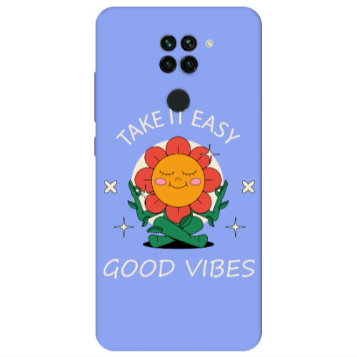 Xiaomi Redmi Note 9 Take It Easy Light Purple Colored Silicone TPU Θήκη