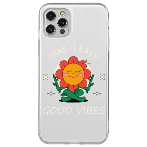 Apple iPhone 12 Pro Take It Easy Transparent Silicone TPU Θήκη