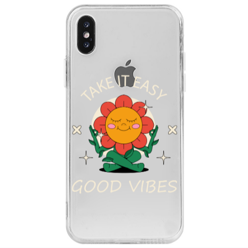Apple iPhone Xs Take It Easy Transparent Silicone TPU Θήκη