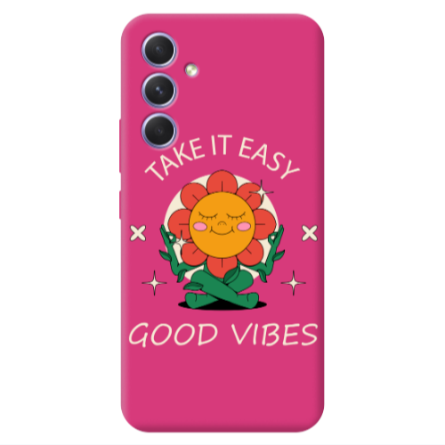 Samsung A54 Take It Easy Fuchsia Colored Silicone TPU Θήκη