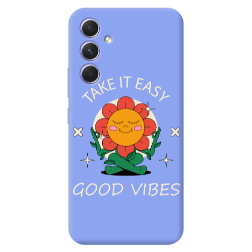 Samsung A54 Take It Easy Light Purple Colored Silicone TPU Θήκη