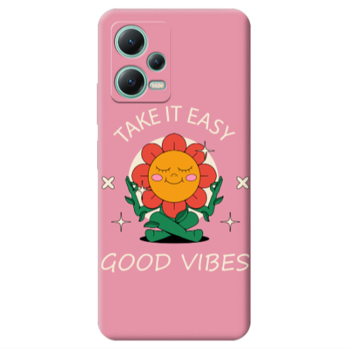 Xiaomi Redmi Note 12 Pro 5G Take It Easy Pink Colored Silicone TPU Θήκη