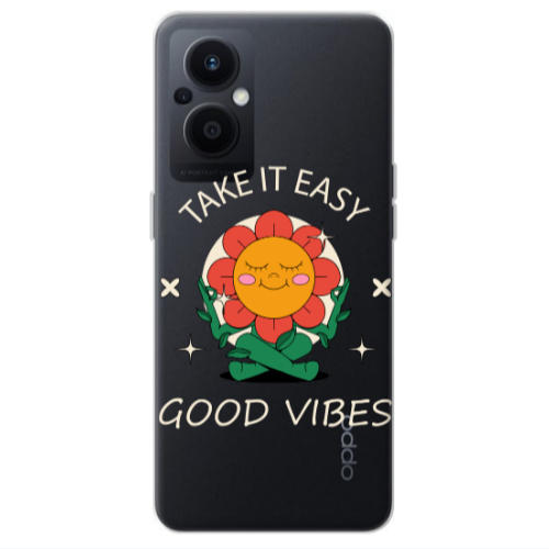 Oppo Reno 7 Lite Take It Easy Transparent Silicone TPU Θήκη