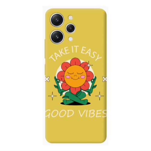 Xiaomi Redmi 12 Take It Easy Yellow Colored Silicone TPU Θήκη