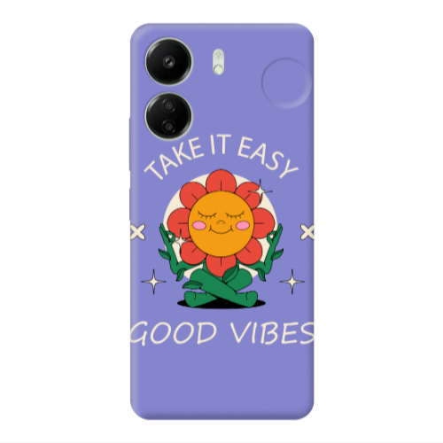 Xiaomi Redmi 13C Take It Easy Purple Colored Silicone TPU Θήκη