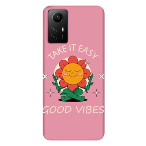 Xiaomi Redmi Note 12s Take It Easy Pink Colored Silicone TPU Θήκη
