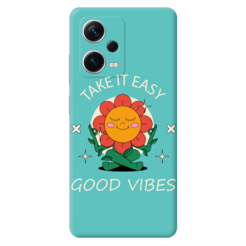 Xiaomi Poco X5 Take It Easy Turquoise Colored Silicone TPU Θήκη