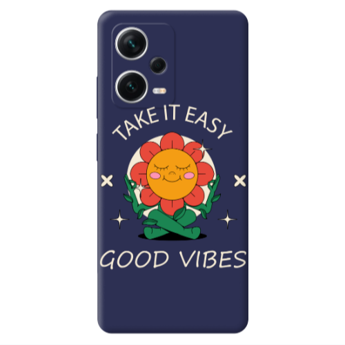 Xiaomi Poco X5 Take It Easy Dark blue Colored Silicone TPU Θήκη
