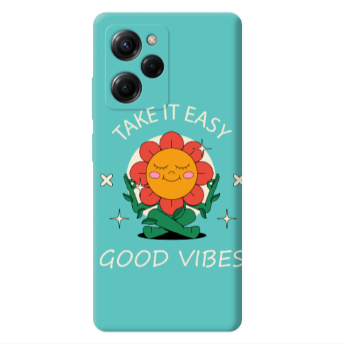 Xiaomi Poco X5 Pro Take It Easy Turquoise Colored Silicone TPU Θήκη