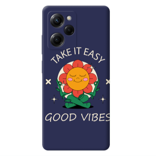 Xiaomi Poco X5 Pro Take It Easy Dark blue Colored Silicone TPU Θήκη