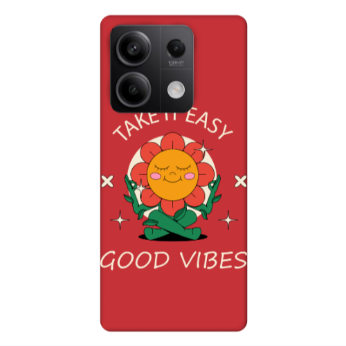 Xiaomi Redmi Note 13 5G Take It Easy Red Colored Silicone TPU Θήκη