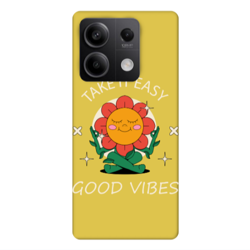 Xiaomi Redmi Note 13 5G Take It Easy Yellow Colored Silicone TPU Θήκη