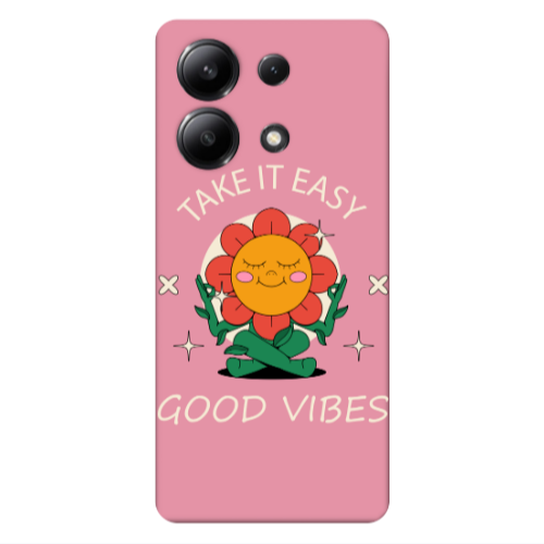 Xiaomi Redmi Note 13 4G Take It Easy Pink Colored Silicone TPU Θήκη