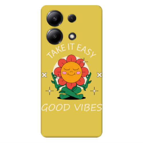 Xiaomi Redmi Note 13 4G Take It Easy Yellow Colored Silicone TPU Θήκη