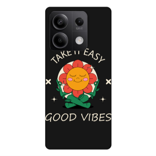 Xiaomi Redmi Note 13Pro 5G Take It Easy Black Colored Silicone TPU Θήκη