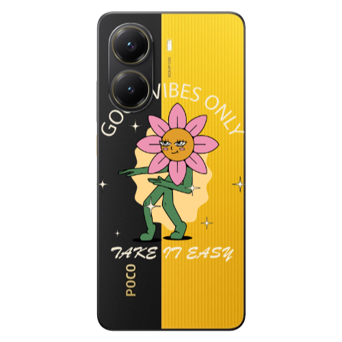 Xiaomi Poco X7 Pro Good Vibes Only Transparent Silicone TPU Θήκη