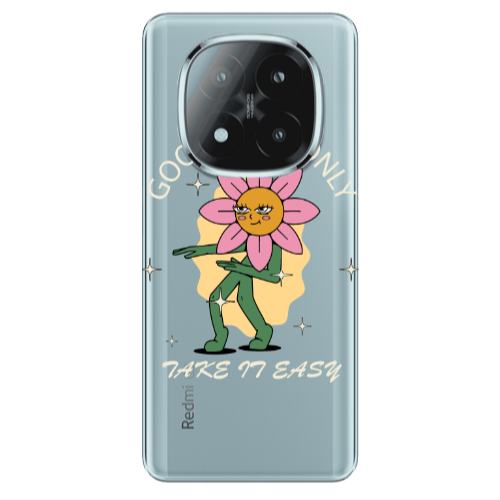 Xiaomi Redmi Note 14 Pro + 5g Good Vibes Only Transparent Silicone TPU Θήκη