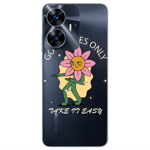 Realme Note 50 Good Vibes Only Transparent Silicone TPU Θήκη