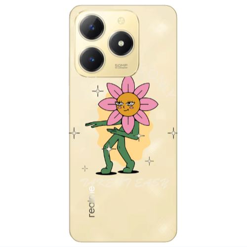 Realme C61 Good Vibes Only Transparent Silicone TPU Θήκη
