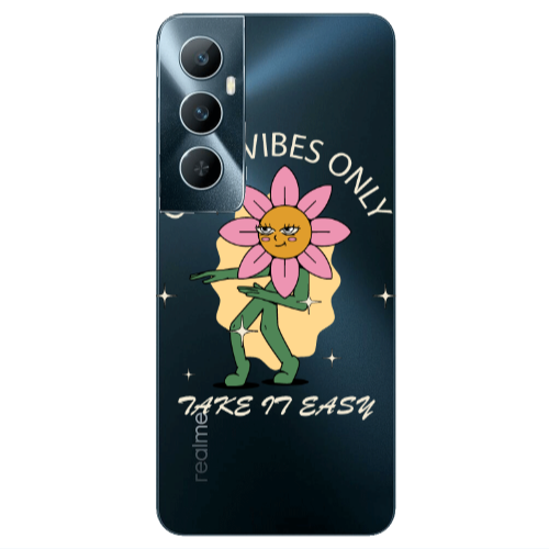 Realme C65 Good Vibes Only Transparent Silicone TPU Θήκη