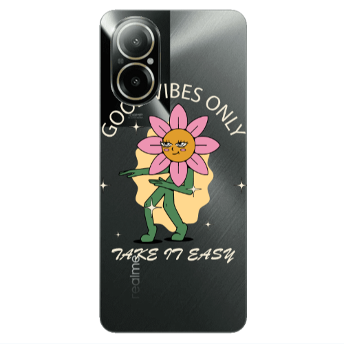 Realme C67 Good Vibes Only Transparent Silicone TPU Θήκη