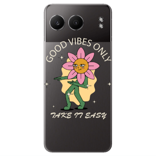 Oneplus Nord 4 Good Vibes Only Transparent Silicone TPU Θήκη