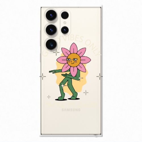 Samsung S25 Ultra Good Vibes Only Transparent Silicone TPU Θήκη